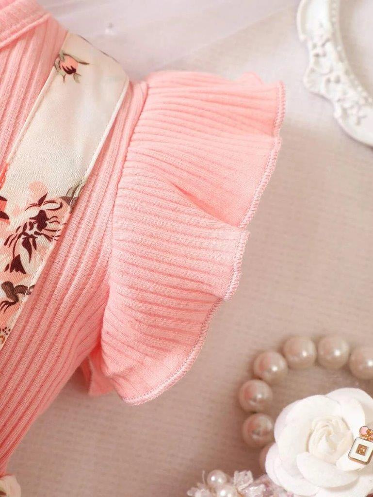Baby Ruffle Trim Floral Bodysuit