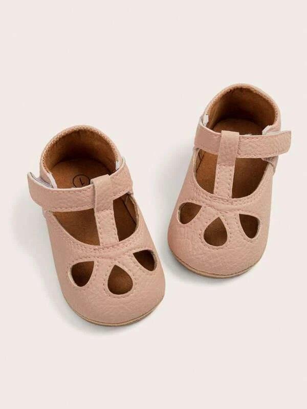 Baby Leather Ankle Strap Flats