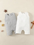 Baby 2 Piece Ribbed Knit Rompers