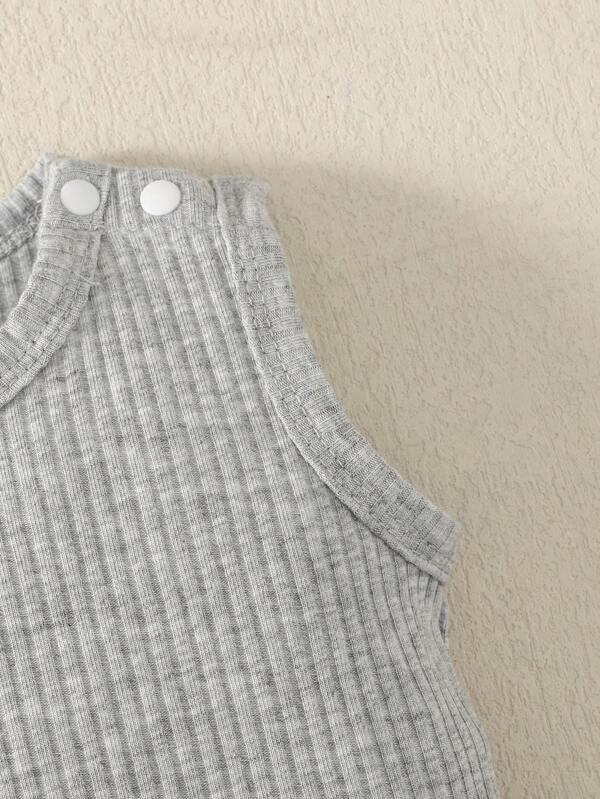 Baby 2 Piece Ribbed Knit Rompers