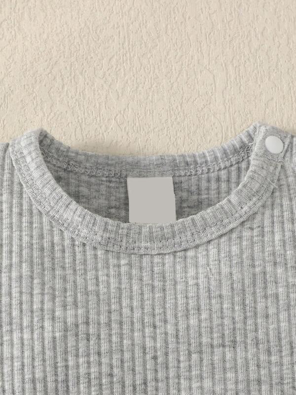 Baby 2 Piece Ribbed Knit Rompers