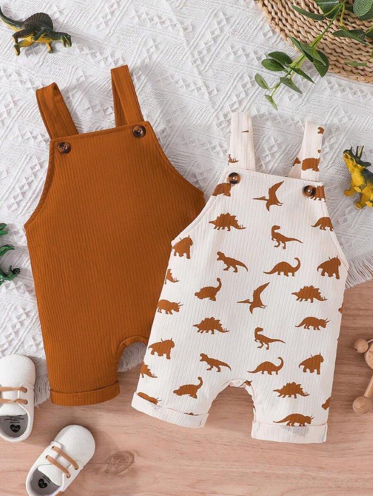 Baby 2 Piece Dino Print Romper Set