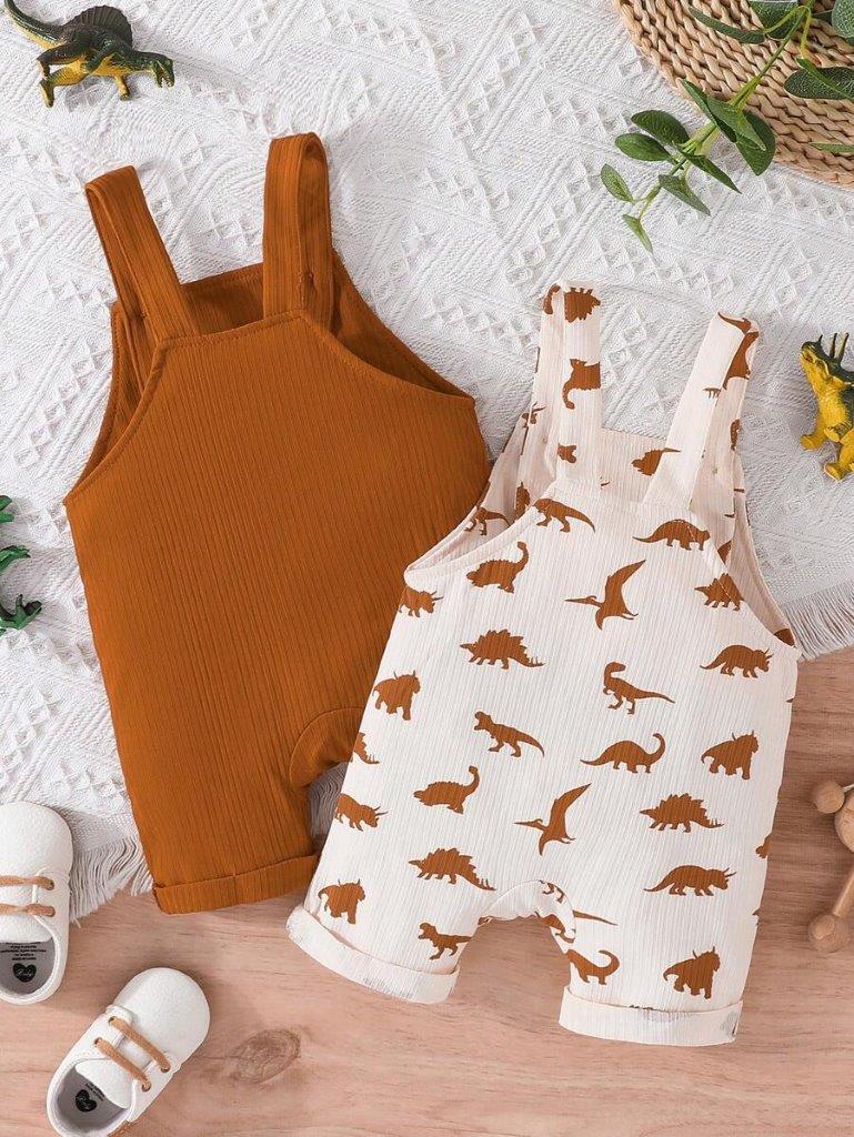 Baby 2 Piece Dino Print Romper Set