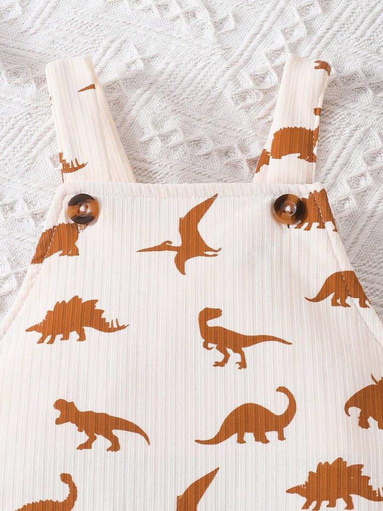 Baby 2 Piece Dino Print Romper Set