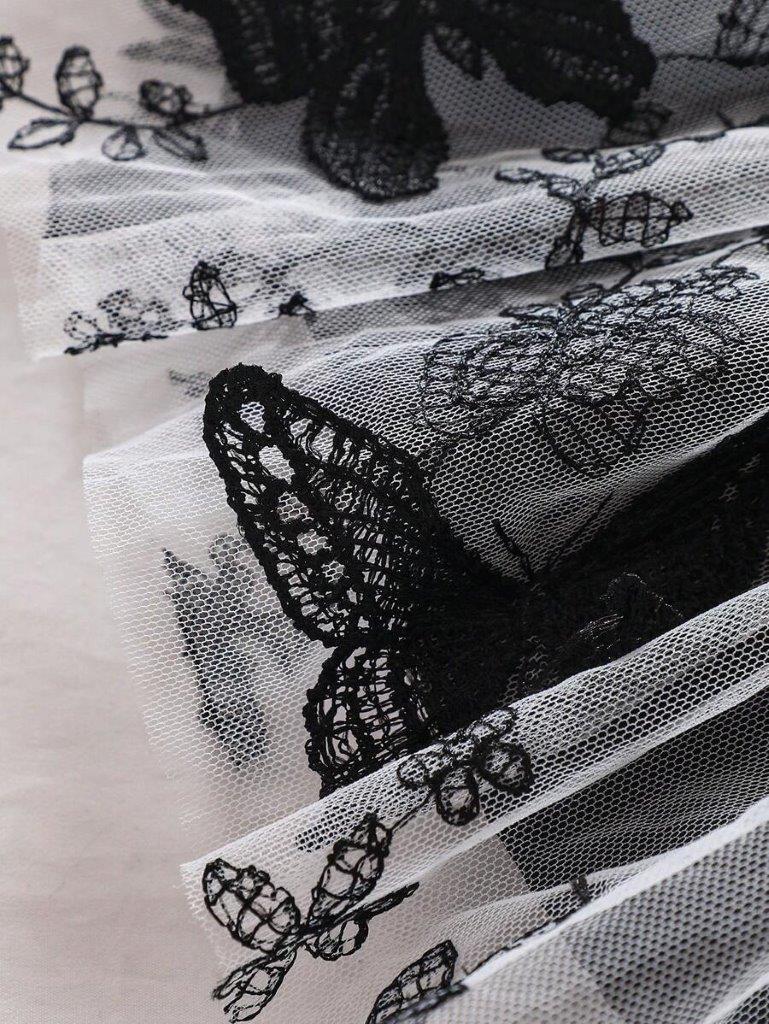 Baby Black Butterfly Mesh Dress