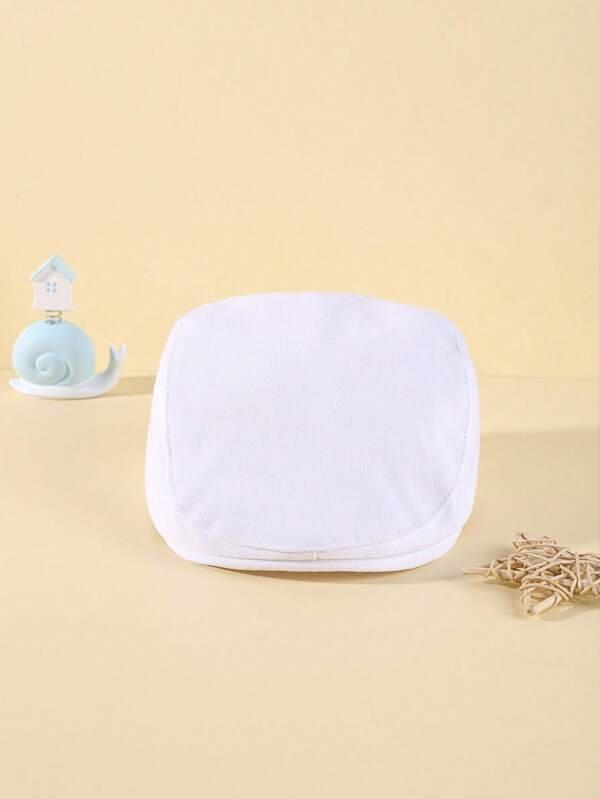 Baby Beret Hat White (3-12 Mnths)