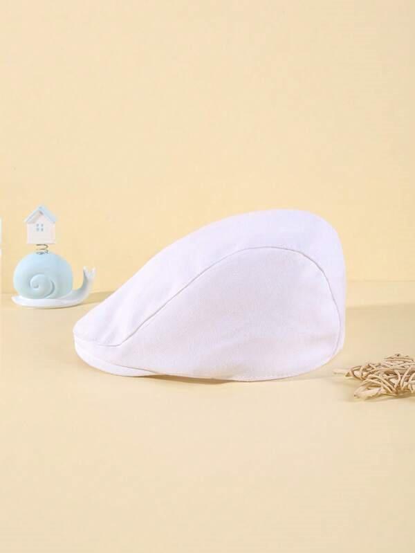 Baby Beret Hat White (3-12 Mnths)
