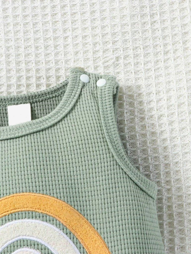 Baby Rainbow Romper With Beanie