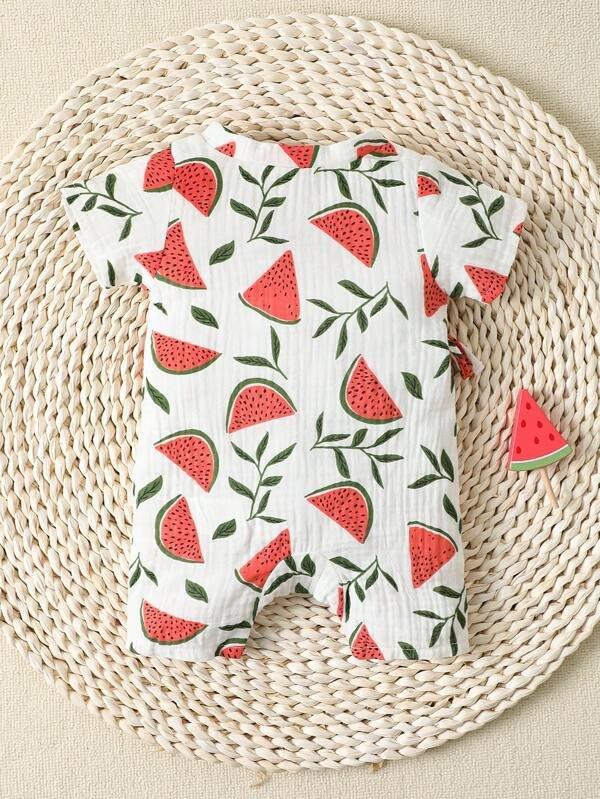 Baby Side Wrap Print Romper