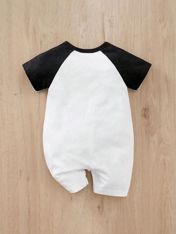 Baby Short Sleeve Cartoon Jumpsuit