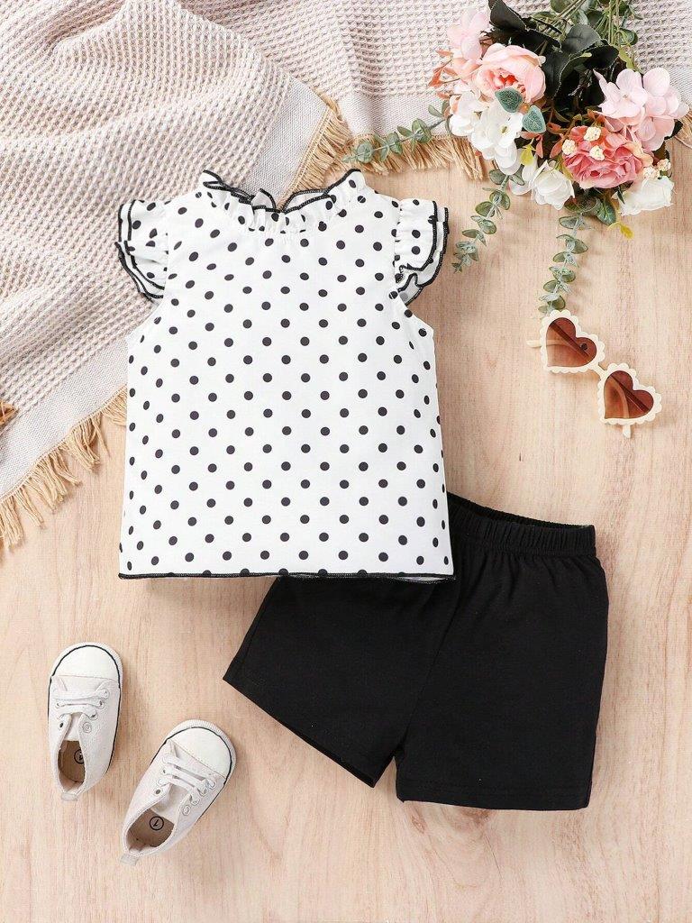 Baby 2 Piece Polka Dot Shorts Set