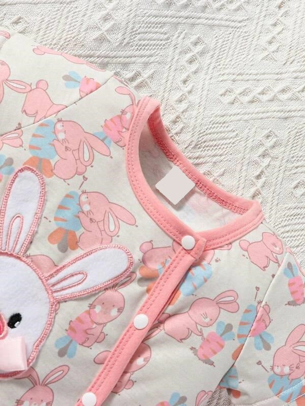Baby Cartoon Jumpsuit 3 Piece Set