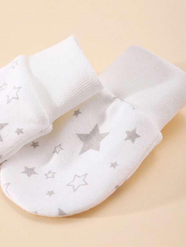 Baby 3 Piece Star Print Beanie Set