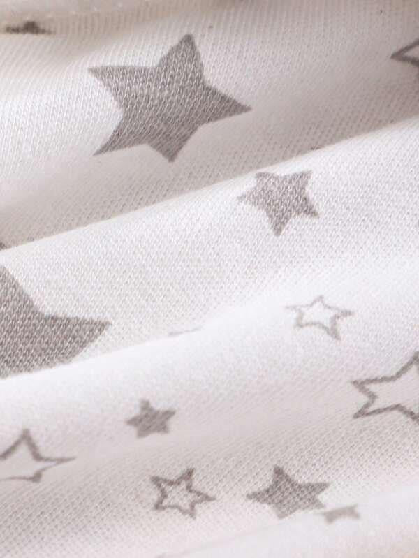 Baby 3 Piece Star Print Beanie Set