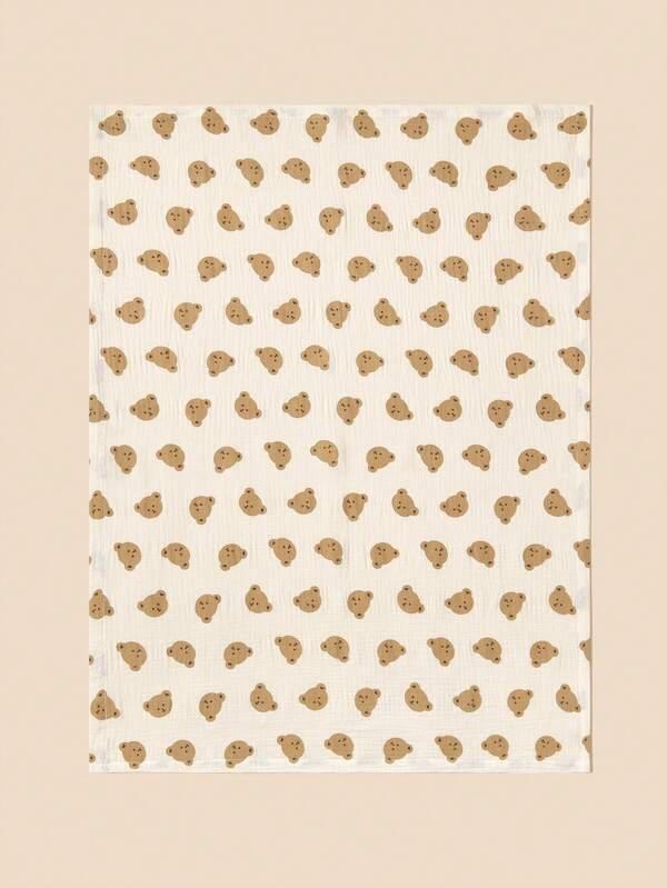 Baby Bear Muslin Blanket