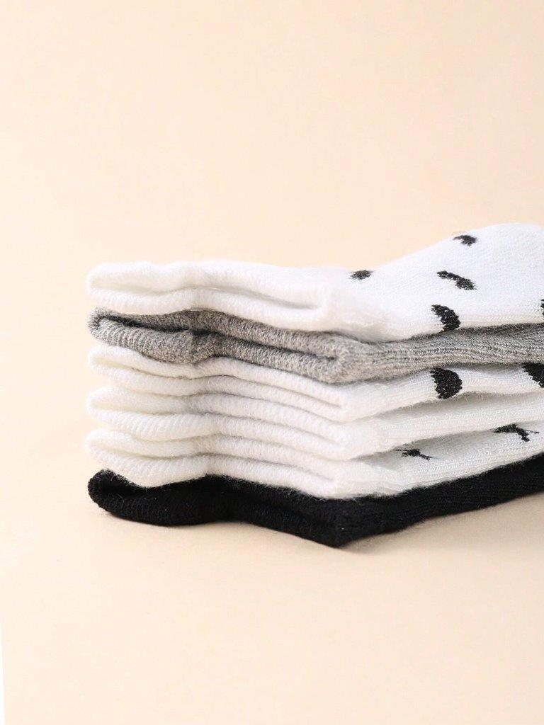 Baby Set of 6 Heart And Star Socks (1-2 Years)