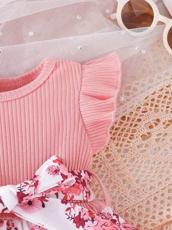 Baby Floral Print Pink Dress