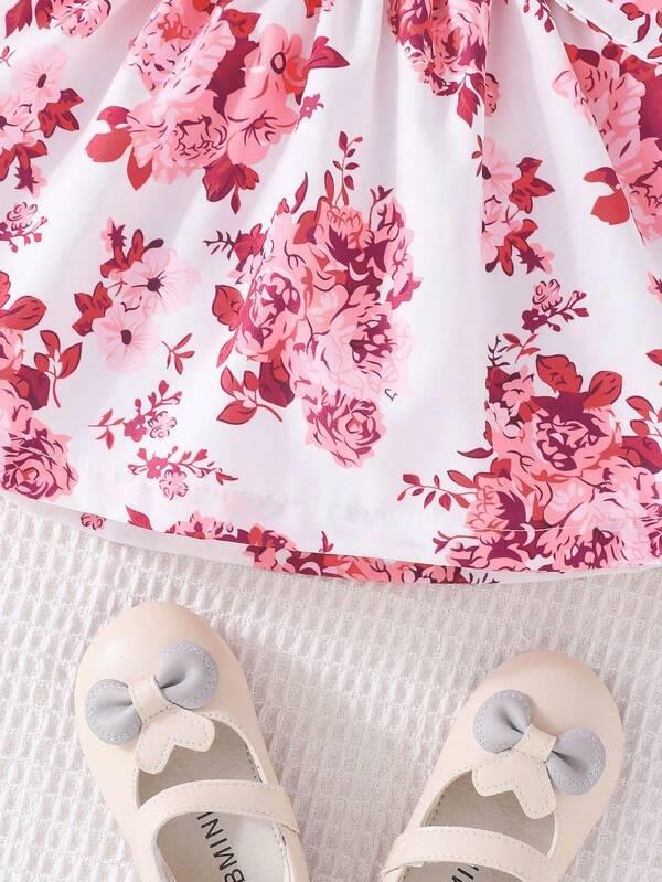 Baby Floral Print Pink Dress