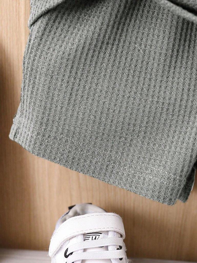 Baby Waffle Knit Tee And Shorts Set