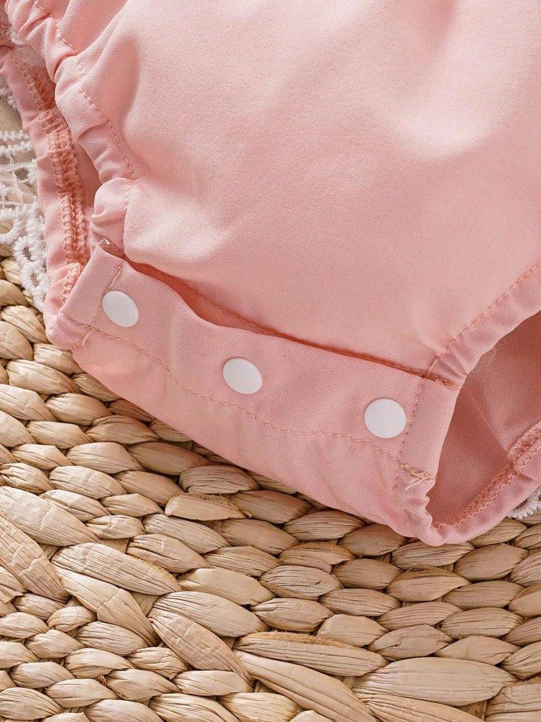 Baby Embroidery Mesh Bodysuit Dress