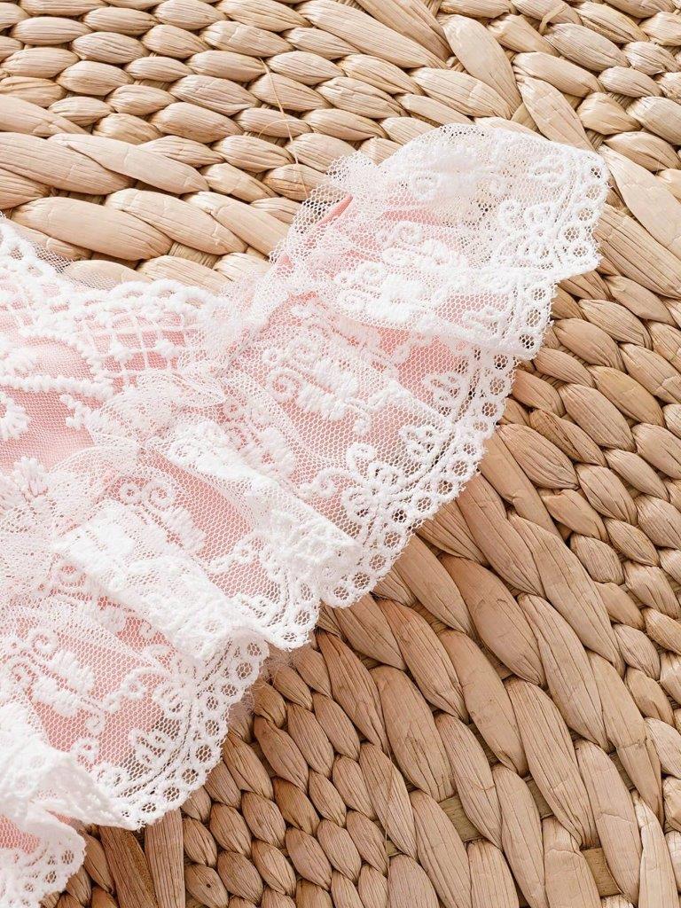 Baby Embroidery Mesh Bodysuit Dress