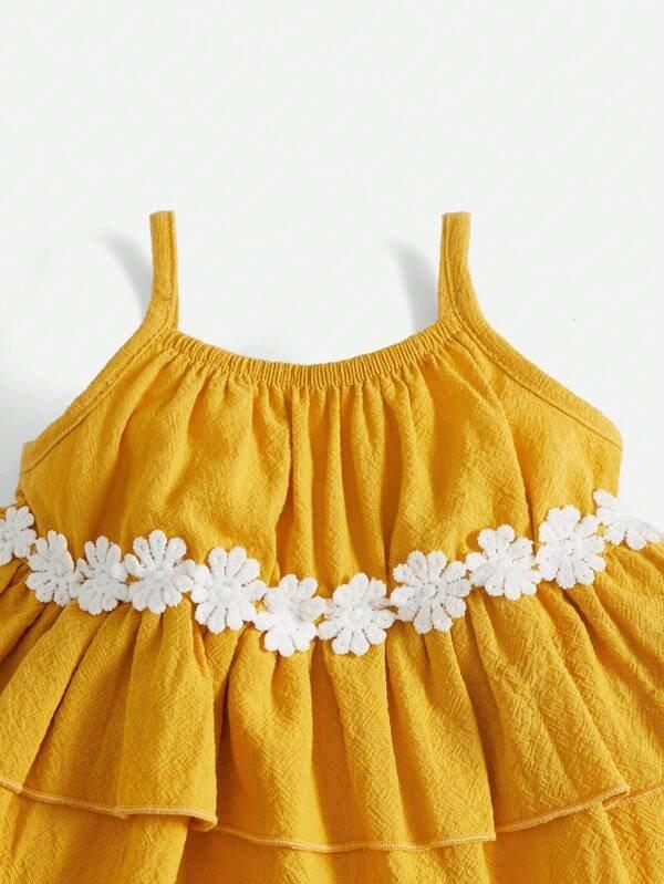 Baby Ruffle Cami Top And Shorts Set