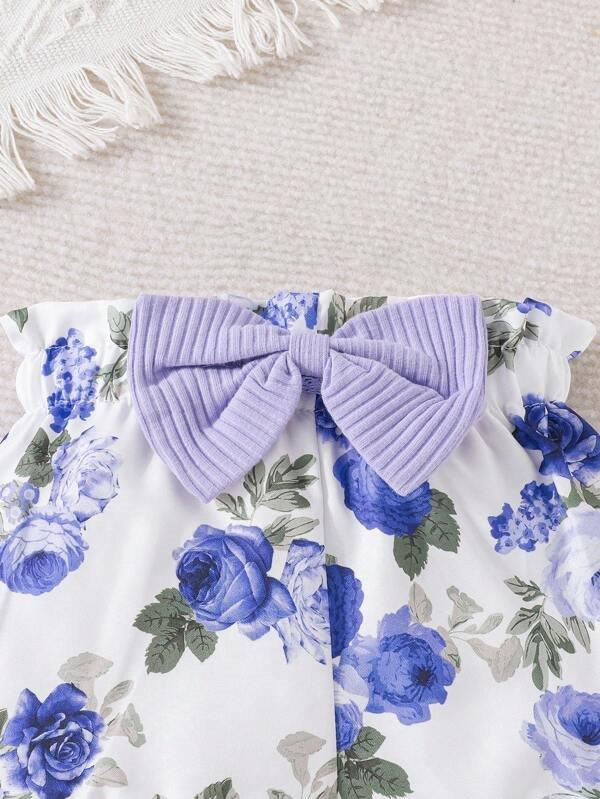 Baby 3 Piece Ruffle Trim Bodysuit Set