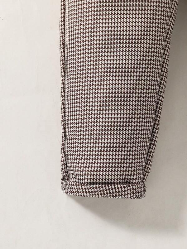 Toddler Boys Shirt And Plaid Pants Suspender Set