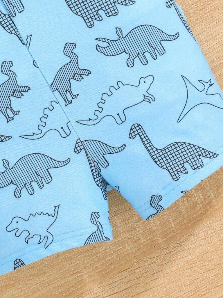 Baby Dino Overall Romper Set