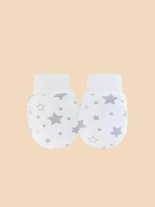 Baby 3 Piece Star Print Beanie Set
