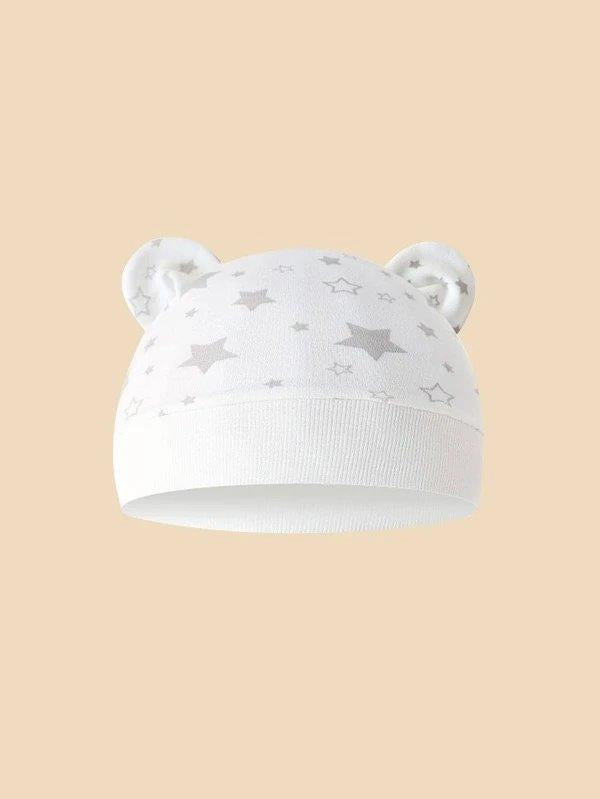 Baby 3 Piece Star Print Beanie Set