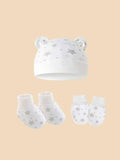 Baby 3 Piece Star Print Beanie Set