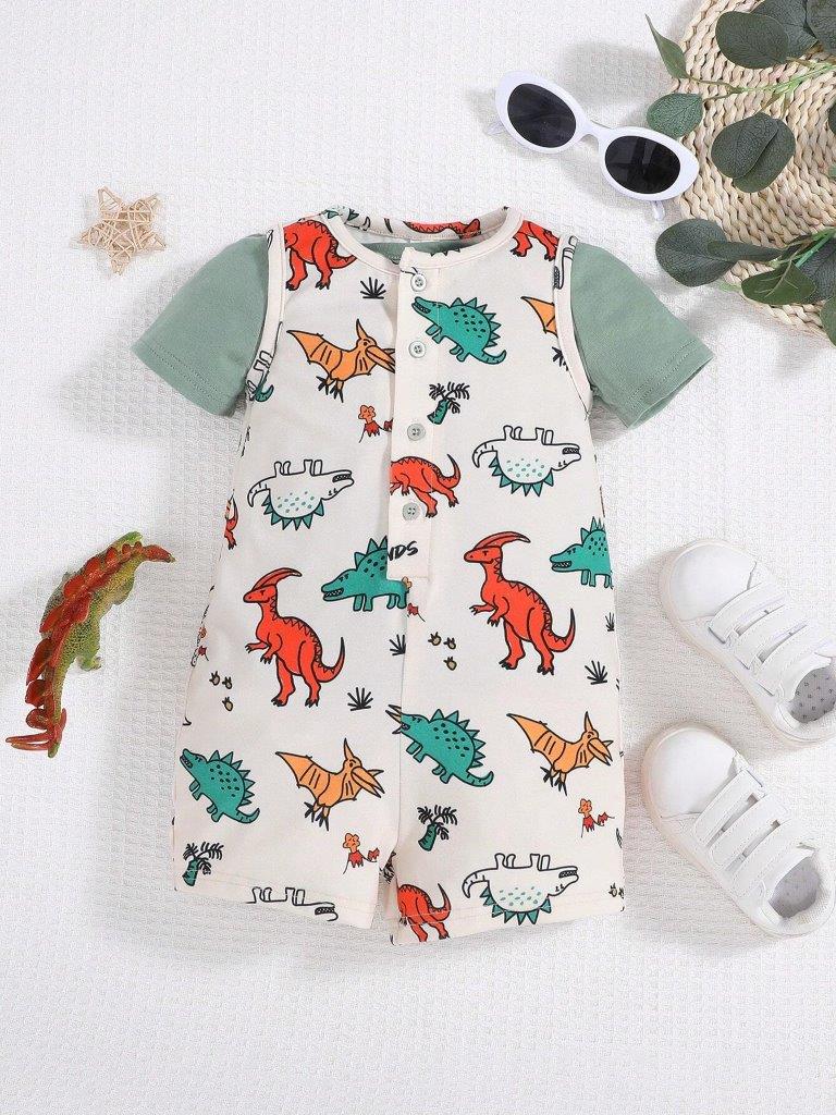 Baby 2 Piece Dinosaur Romper Set