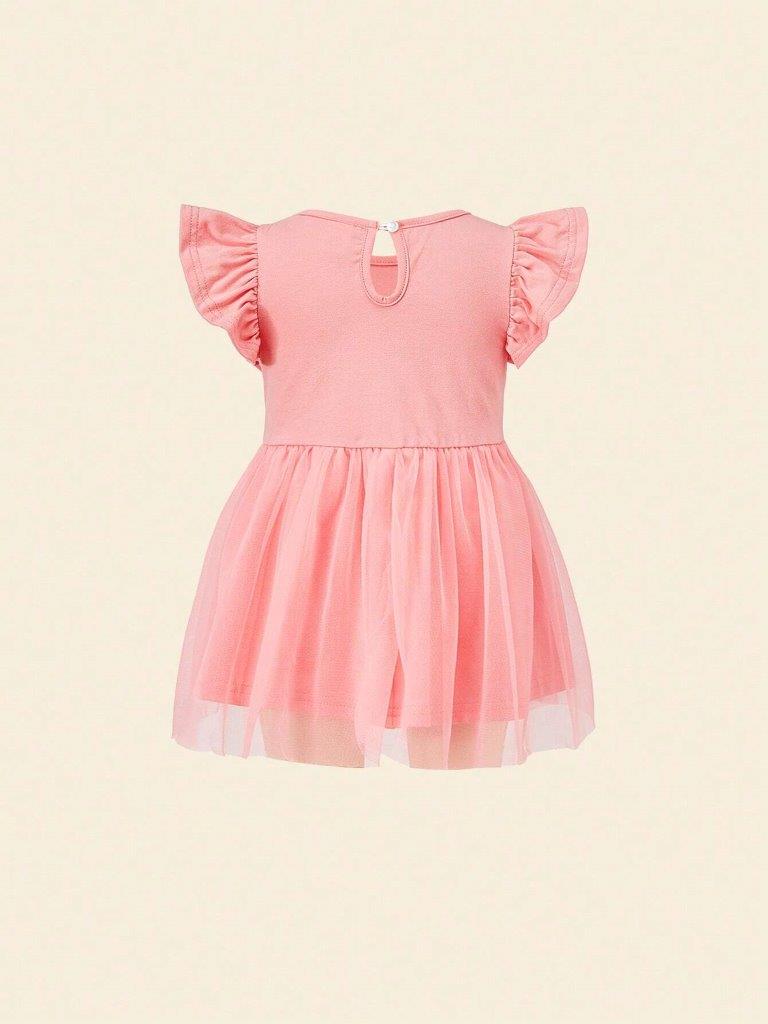 Baby Mesh Tee And Pants Without Headband Set