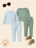 Baby Button Tee And Pants (2 Sets)