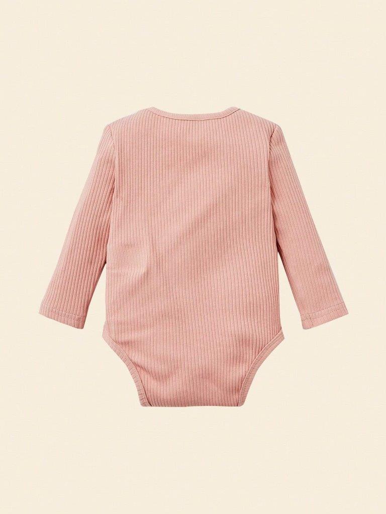 Baby Ribbed Knit Bodysuit And Pants Set