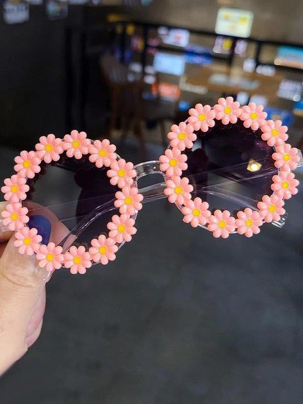 Kids Daisy Sunglasses Baby Peach