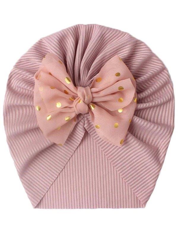 Baby Bow Turban Dusty Pink