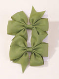 Baby 2 Piece Hair Clips Green