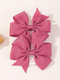 Baby 2 Piece Hair Clips Dark Pink