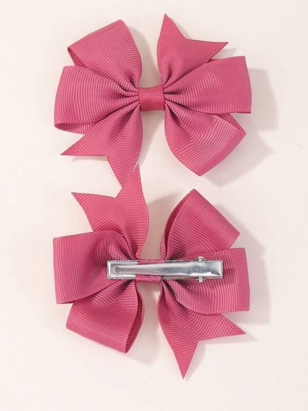 Baby 2 Piece Hair Clips Dark Pink