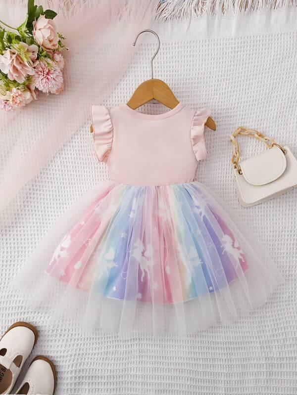 Baby Unicorn Ruffle Dress