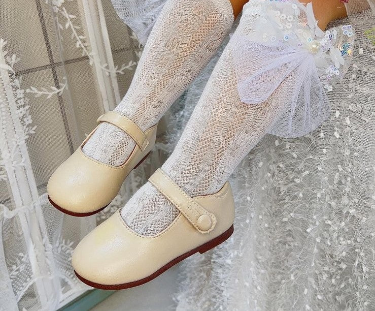 Baby Decor Bow Net Socks White