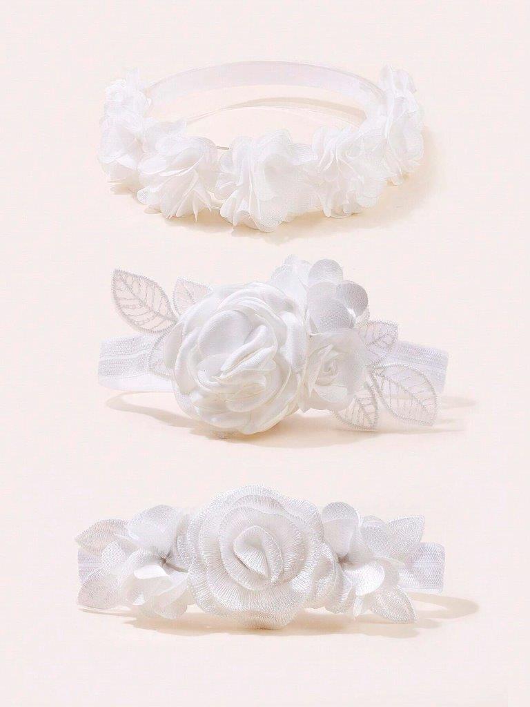 Baby 3 Piece Flower Headband Set Mix 1