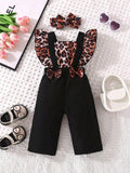 Baby Leopard Print Romper Set