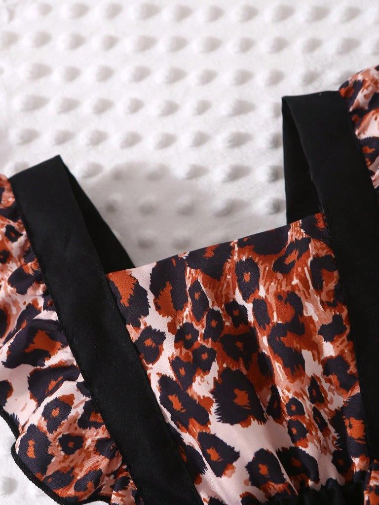 Baby Leopard Print Romper Set