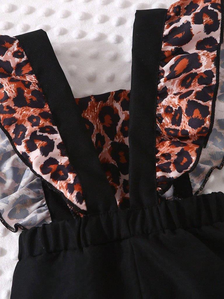 Baby Leopard Print Romper Set