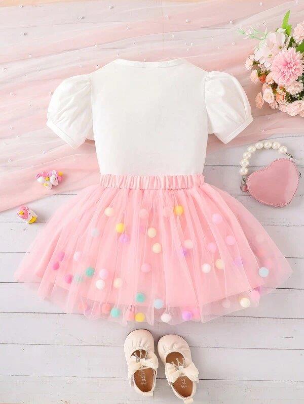 Toddler Girls Pom Pom 2 Piece Set