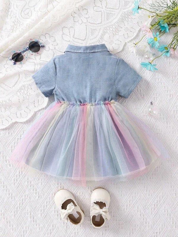 Baby Shirt Mesh Dress