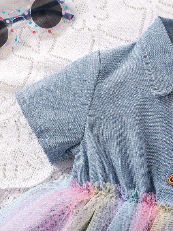 Baby Shirt Mesh Dress